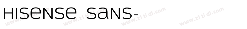 Hisense Sans字体转换